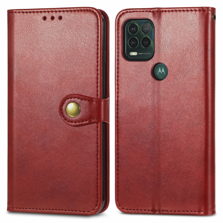 For Motorola Moto G Stylus 5G Solid Color Leather Buckle Phone Case with Lanyard & Photo Frame & Card Slot & Wallet & Stand Function