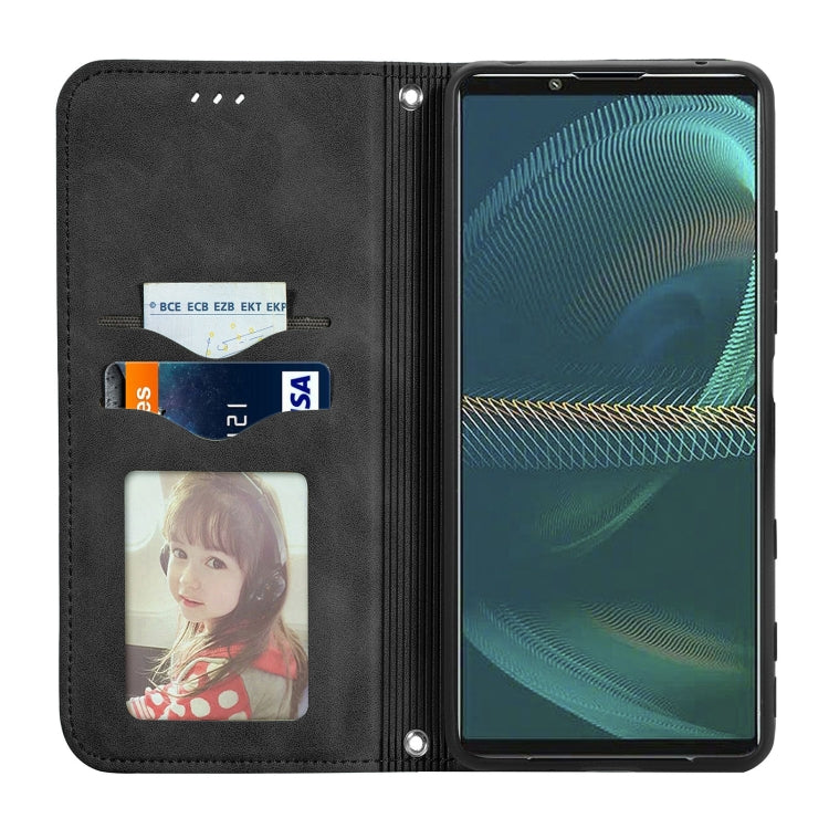 For Sony Xperia 5 III Retro Skin Feel Business Magnetic Horizontal Flip Leather Case with Holder & Card Slots & Wallet & Photo Frame