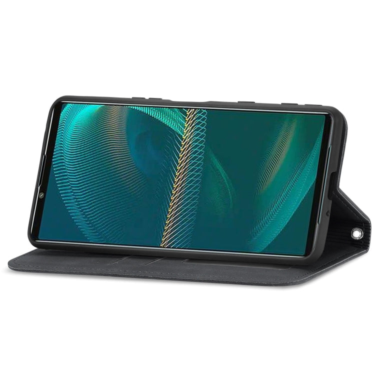 For Sony Xperia 5 III Retro Skin Feel Business Magnetic Horizontal Flip Leather Case with Holder & Card Slots & Wallet & Photo Frame