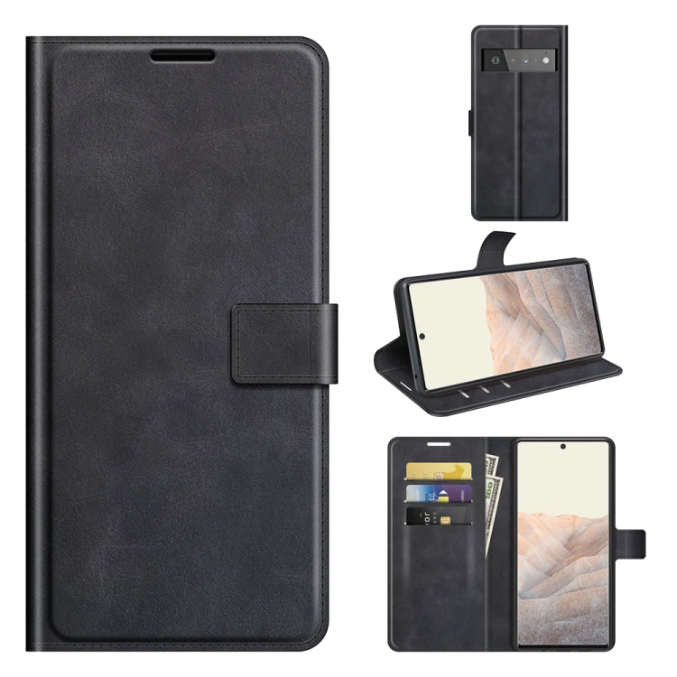 Retro Calf Pattern Buckle Horizontal Flip Leather Case with Holder & Card Slots & Wallet For Google Pixel 6 Pro