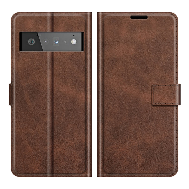 Retro Calf Pattern Buckle Horizontal Flip Leather Case with Holder & Card Slots & Wallet For Google Pixel 6 Pro