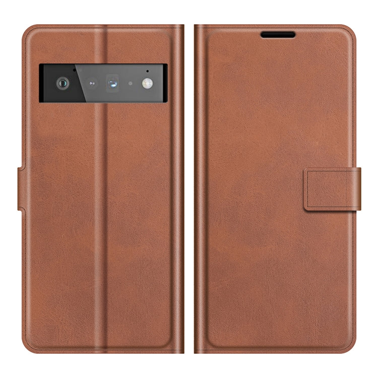 Retro Calf Pattern Buckle Horizontal Flip Leather Case with Holder & Card Slots & Wallet For Google Pixel 6 Pro