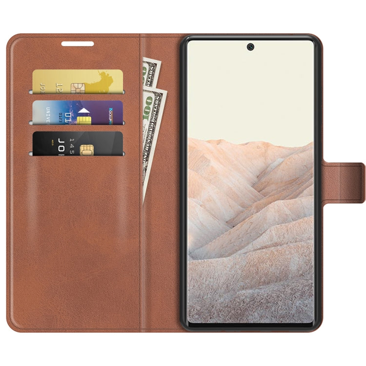 Retro Calf Pattern Buckle Horizontal Flip Leather Case with Holder & Card Slots & Wallet For Google Pixel 6 Pro