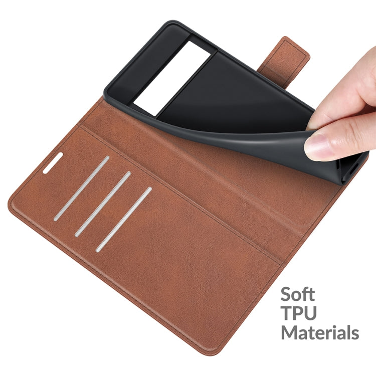 Retro Calf Pattern Buckle Horizontal Flip Leather Case with Holder & Card Slots & Wallet For Google Pixel 6 Pro