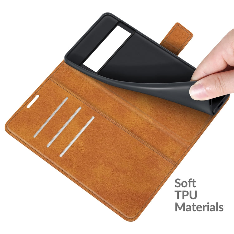 Retro Calf Pattern Buckle Horizontal Flip Leather Case with Holder & Card Slots & Wallet For Google Pixel 6 Pro