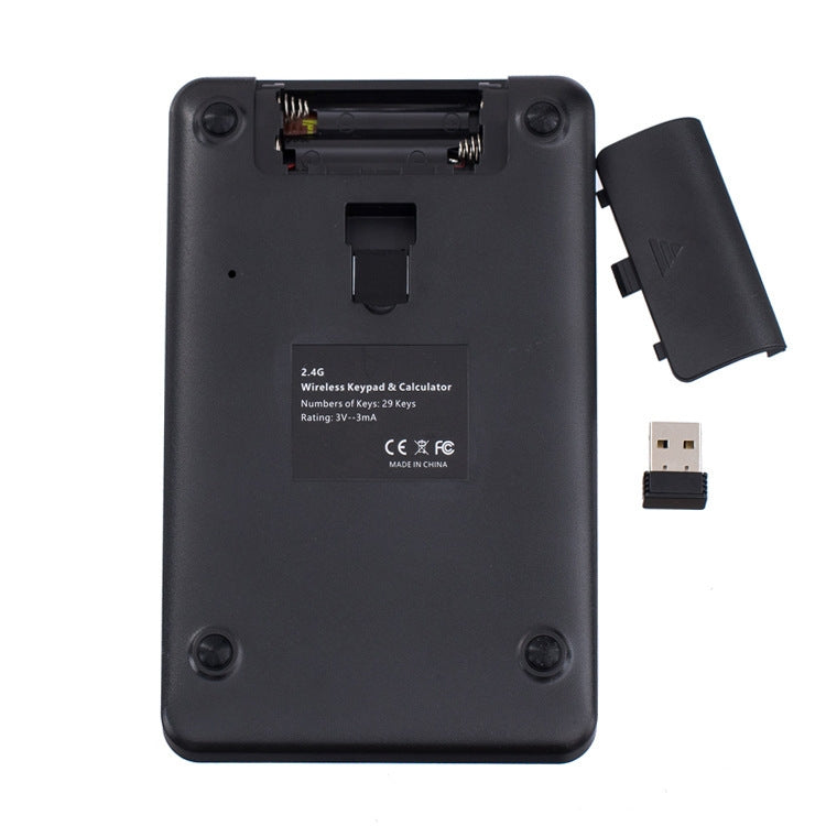 MC-56AG Portable 2-in-1 2.4G Wireless USB Mini Numeric Keyboard with Calculator, Display Screen