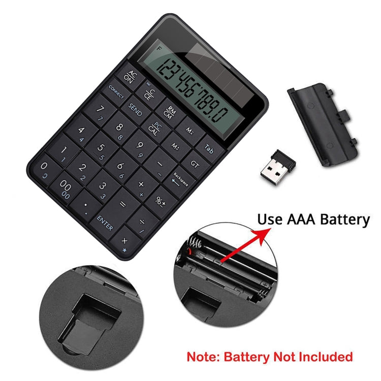 MC-56AG Portable 2-in-1 2.4G Wireless USB Mini Numeric Keyboard with Calculator, Display Screen