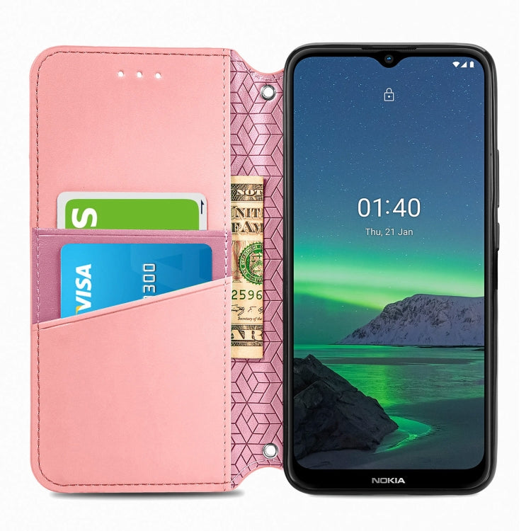 For Nokia 1.4 Blooming Mandala Embossed Pattern Magnetic Horizontal Flip Leather Case with Holder & Card Slots & Wallet