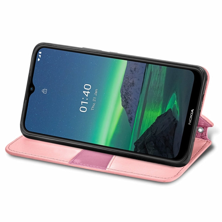 For Nokia 1.4 Blooming Mandala Embossed Pattern Magnetic Horizontal Flip Leather Case with Holder & Card Slots & Wallet