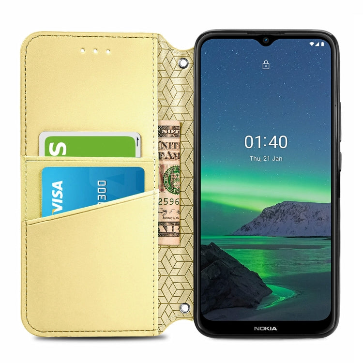 For Nokia 1.4 Blooming Mandala Embossed Pattern Magnetic Horizontal Flip Leather Case with Holder & Card Slots & Wallet