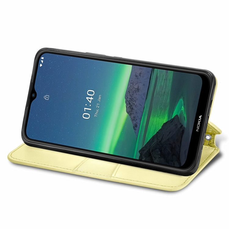 For Nokia 1.4 Blooming Mandala Embossed Pattern Magnetic Horizontal Flip Leather Case with Holder & Card Slots & Wallet