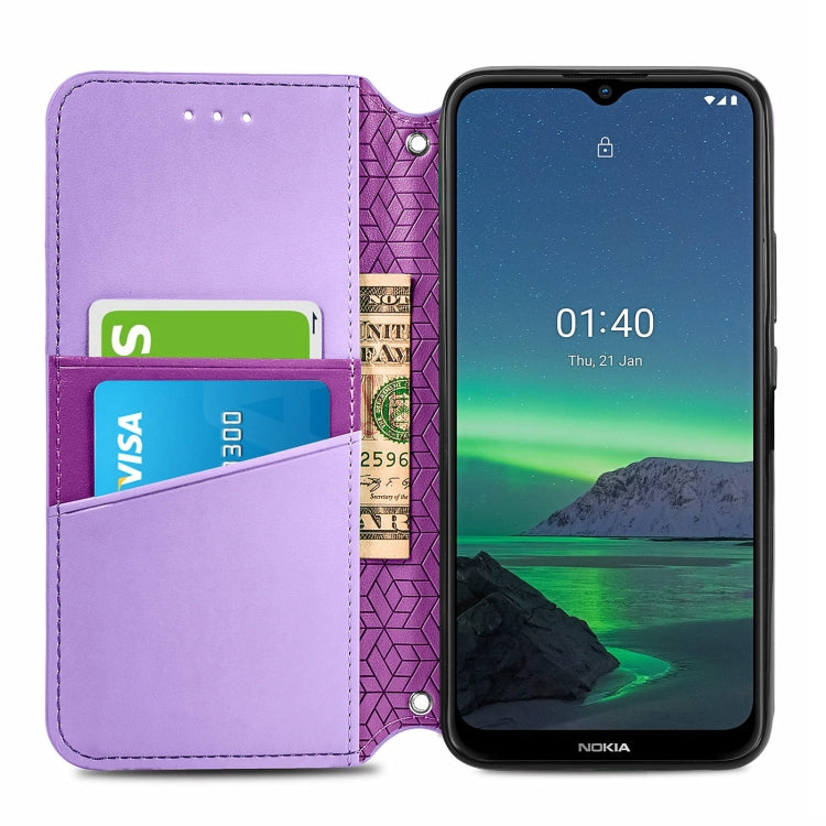 For Nokia 1.4 Blooming Mandala Embossed Pattern Magnetic Horizontal Flip Leather Case with Holder & Card Slots & Wallet