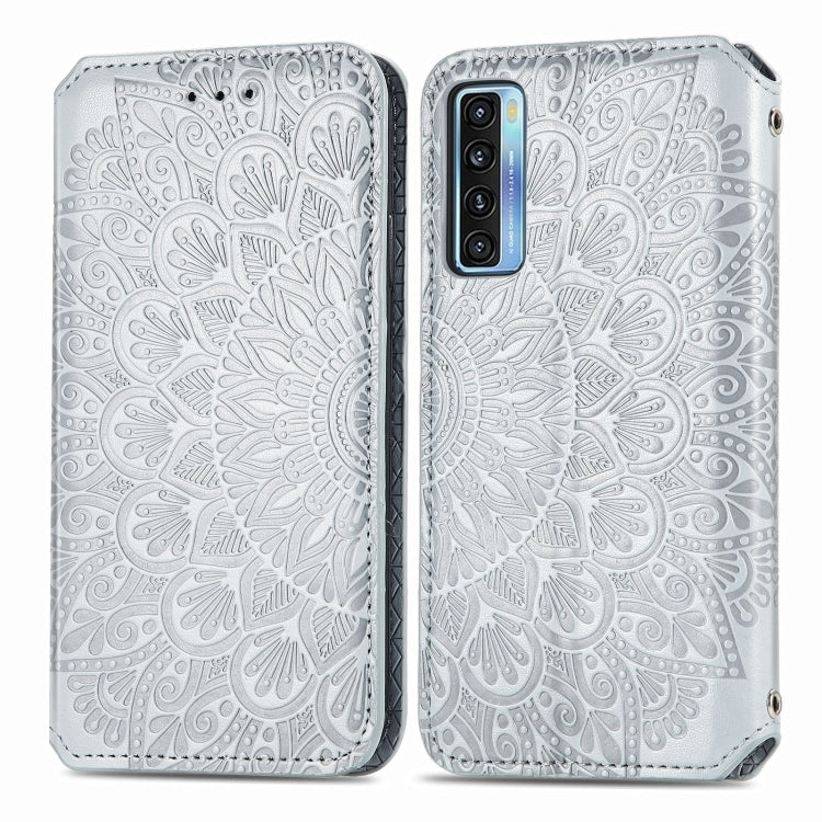 For TCL 20S Blooming Mandala Embossed Pattern Magnetic Horizontal Flip Leather Case with Holder & Card Slots & Wallet