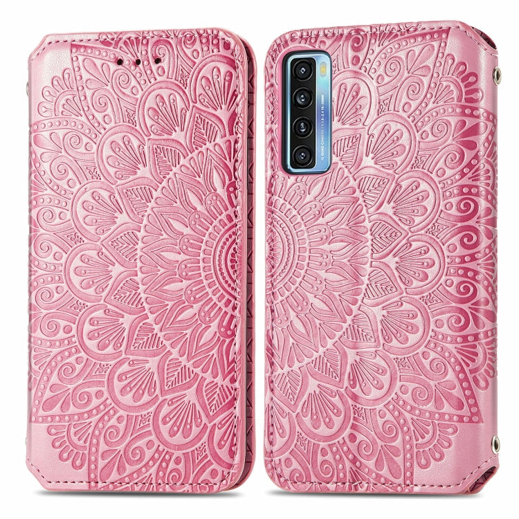 For TCL 20S Blooming Mandala Embossed Pattern Magnetic Horizontal Flip Leather Case with Holder & Card Slots & Wallet