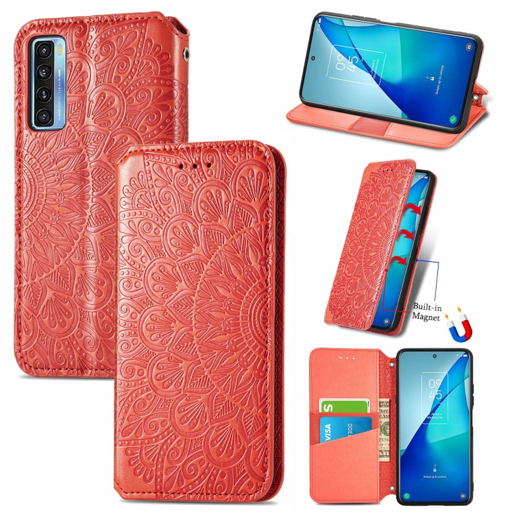 For TCL 20S Blooming Mandala Embossed Pattern Magnetic Horizontal Flip Leather Case with Holder & Card Slots & Wallet
