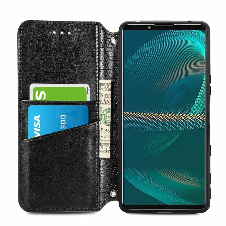 For Sony Xperia 5 III Blooming Mandala Embossed Pattern Magnetic Horizontal Flip Leather Case with Holder & Card Slots & Wallet