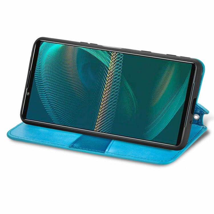 For Sony Xperia 5 III Blooming Mandala Embossed Pattern Magnetic Horizontal Flip Leather Case with Holder & Card Slots & Wallet