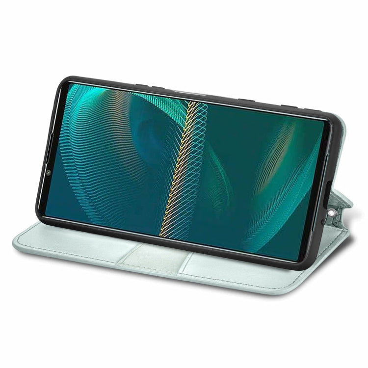 For Sony Xperia 5 III Blooming Mandala Embossed Pattern Magnetic Horizontal Flip Leather Case with Holder & Card Slots & Wallet