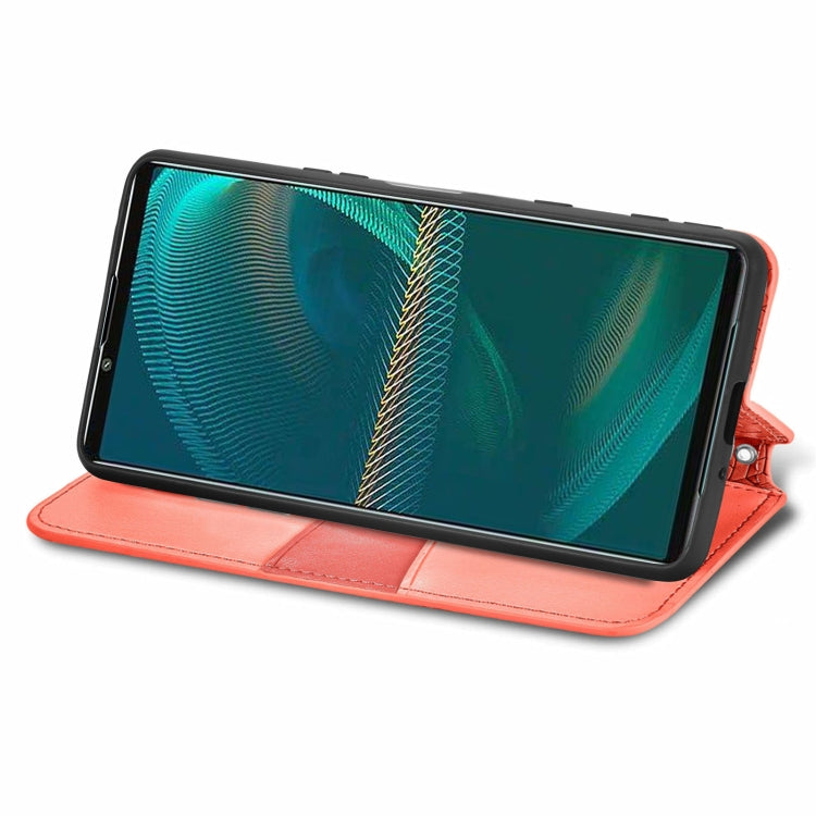 For Sony Xperia 5 III Blooming Mandala Embossed Pattern Magnetic Horizontal Flip Leather Case with Holder & Card Slots & Wallet