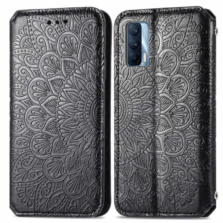 For OPPO Realme V15 5G Blooming Mandala Embossed Pattern Magnetic Horizontal Flip Leather Case with Holder & Card Slots & Wallet