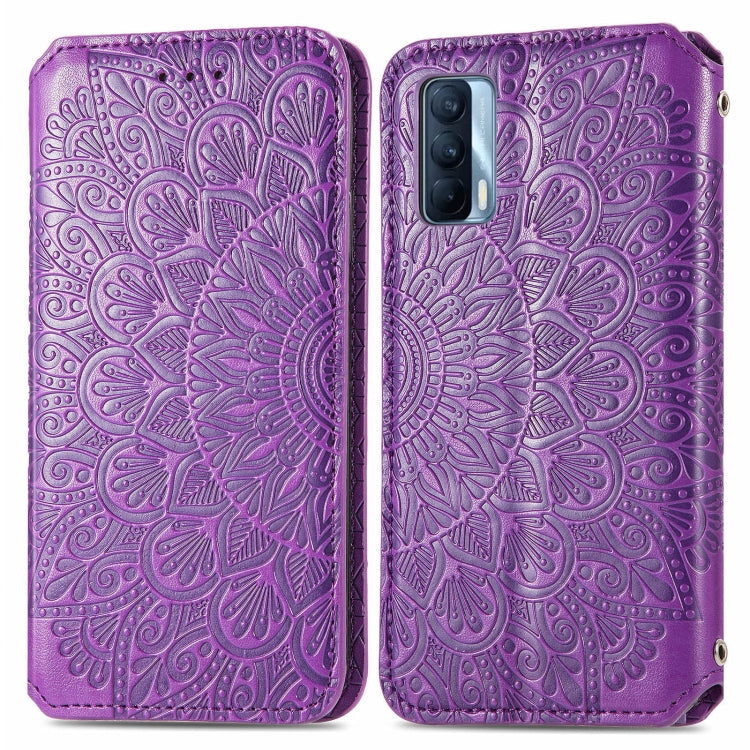 For OPPO Realme V15 5G Blooming Mandala Embossed Pattern Magnetic Horizontal Flip Leather Case with Holder & Card Slots & Wallet