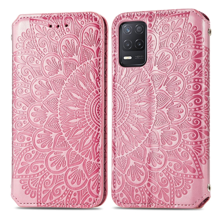 For OPPO Realme V13 Blooming Mandala Embossed Pattern Magnetic Horizontal Flip Leather Case with Holder & Card Slots & Wallet