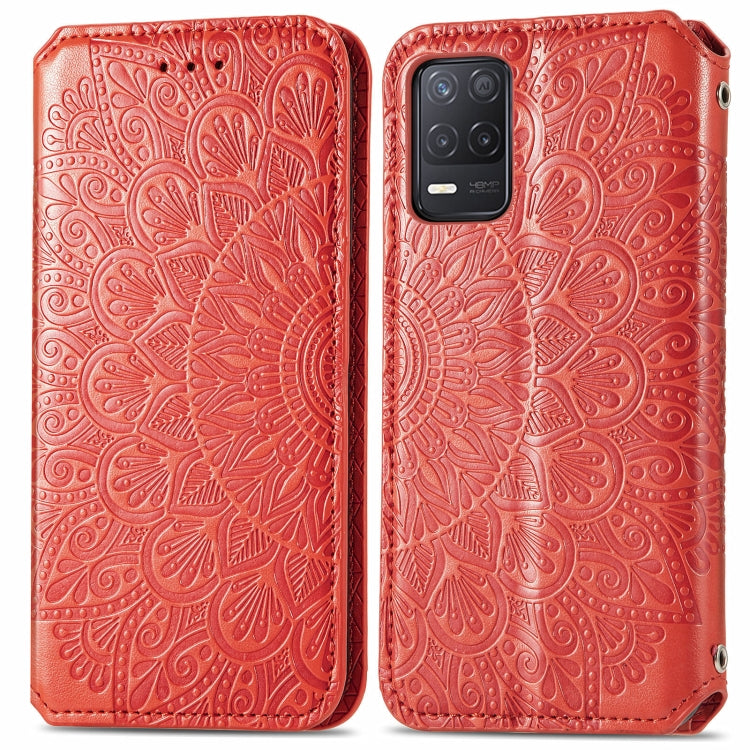 For OPPO Realme V13 Blooming Mandala Embossed Pattern Magnetic Horizontal Flip Leather Case with Holder & Card Slots & Wallet