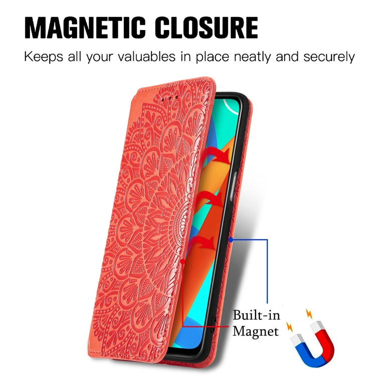 For OPPO Realme V13 Blooming Mandala Embossed Pattern Magnetic Horizontal Flip Leather Case with Holder & Card Slots & Wallet