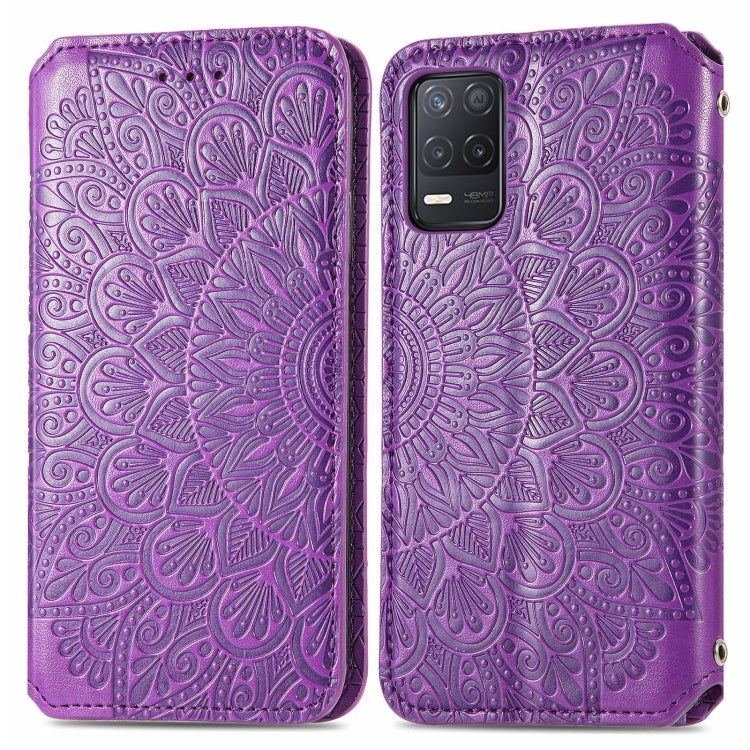 For OPPO Realme V13 Blooming Mandala Embossed Pattern Magnetic Horizontal Flip Leather Case with Holder & Card Slots & Wallet