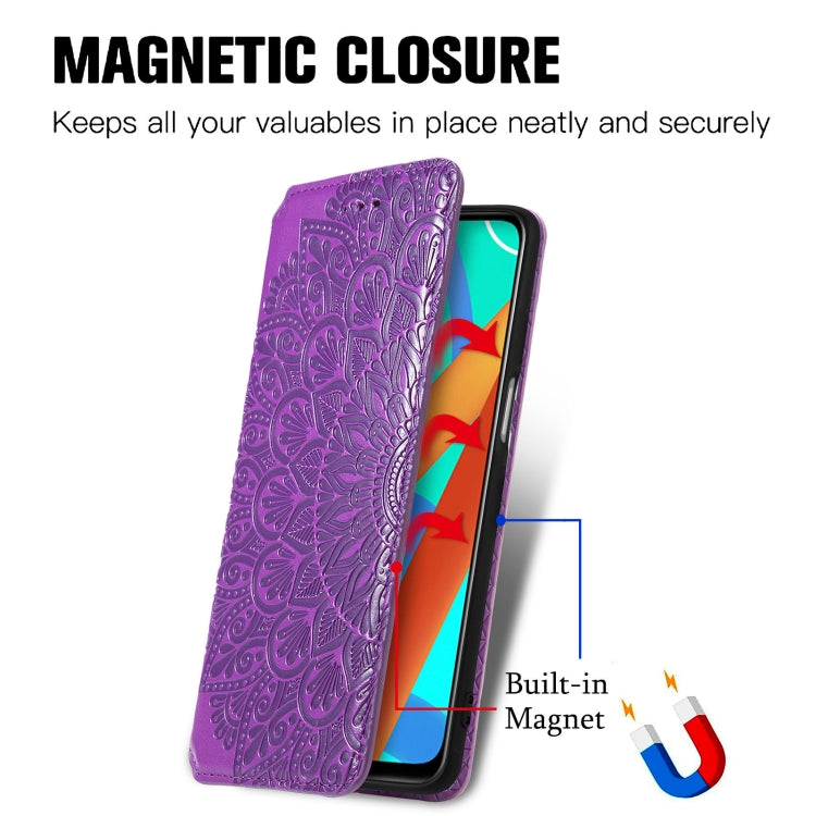 For OPPO Realme V13 Blooming Mandala Embossed Pattern Magnetic Horizontal Flip Leather Case with Holder & Card Slots & Wallet