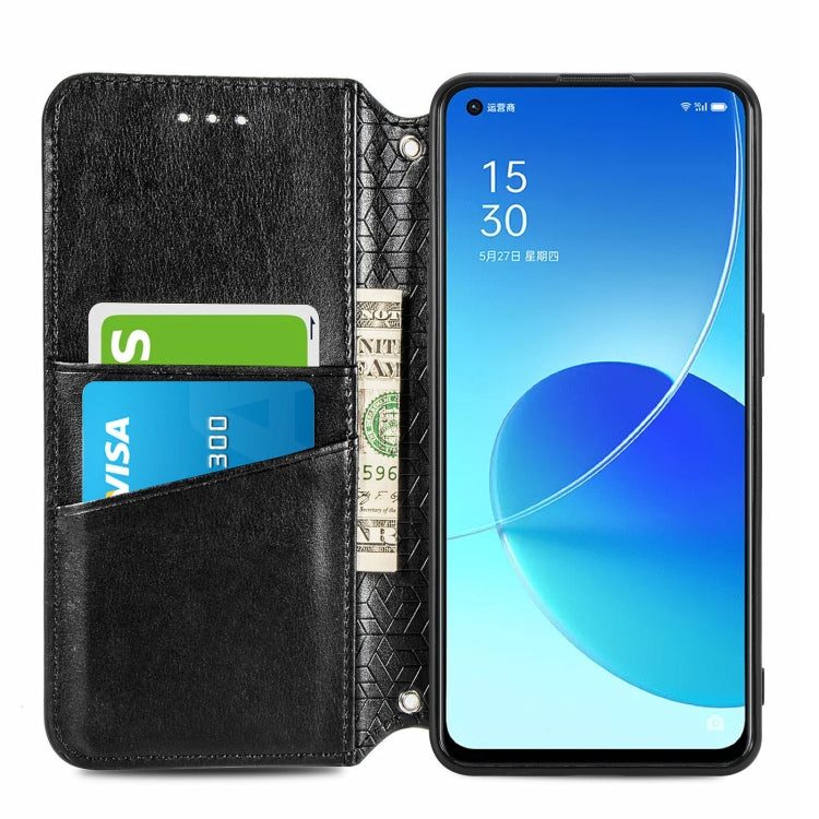 For OPPO Reno6 5G Blooming Mandala Embossed Pattern Magnetic Horizontal Flip Leather Case with Holder & Card Slots & Wallet