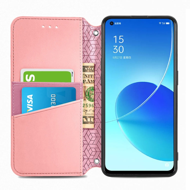 For OPPO Reno6 5G Blooming Mandala Embossed Pattern Magnetic Horizontal Flip Leather Case with Holder & Card Slots & Wallet