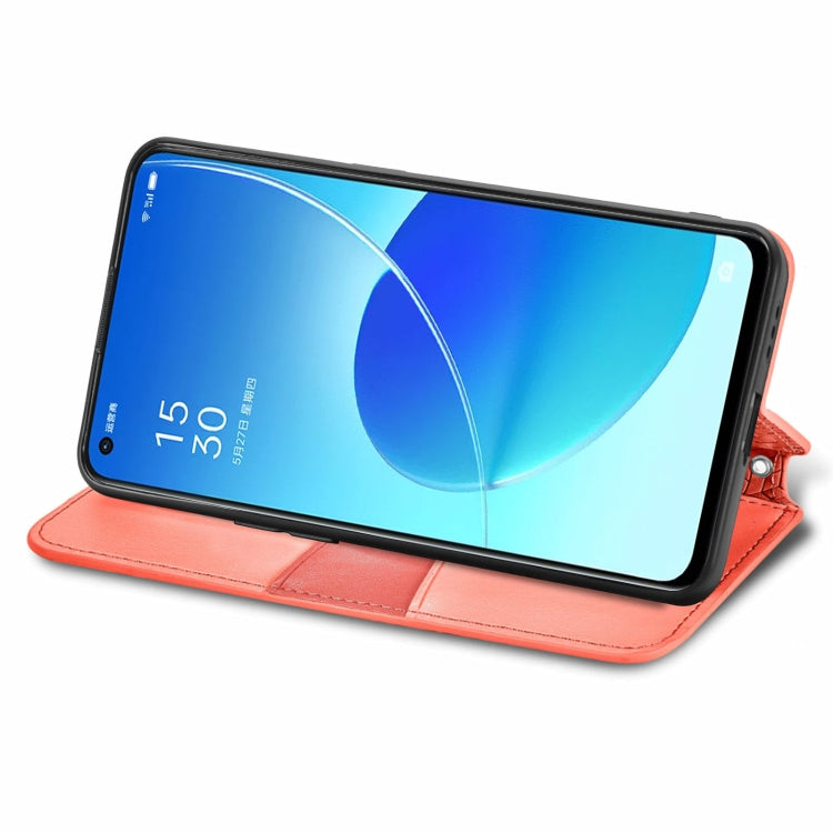 For OPPO Reno6 5G Blooming Mandala Embossed Pattern Magnetic Horizontal Flip Leather Case with Holder & Card Slots & Wallet