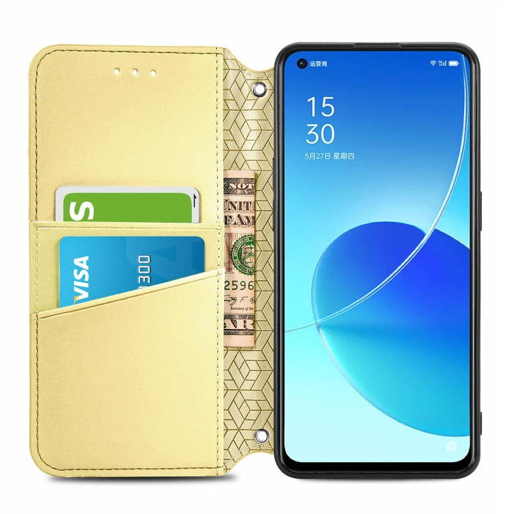 For OPPO Reno6 5G Blooming Mandala Embossed Pattern Magnetic Horizontal Flip Leather Case with Holder & Card Slots & Wallet