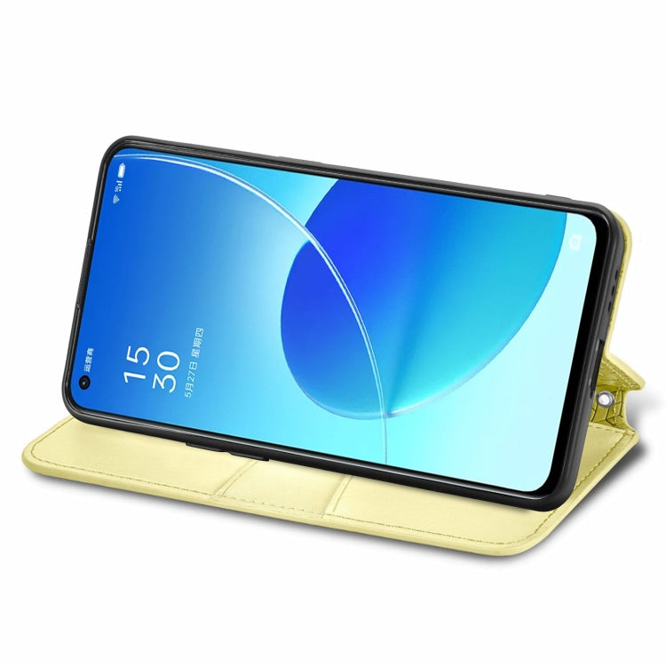 For OPPO Reno6 5G Blooming Mandala Embossed Pattern Magnetic Horizontal Flip Leather Case with Holder & Card Slots & Wallet