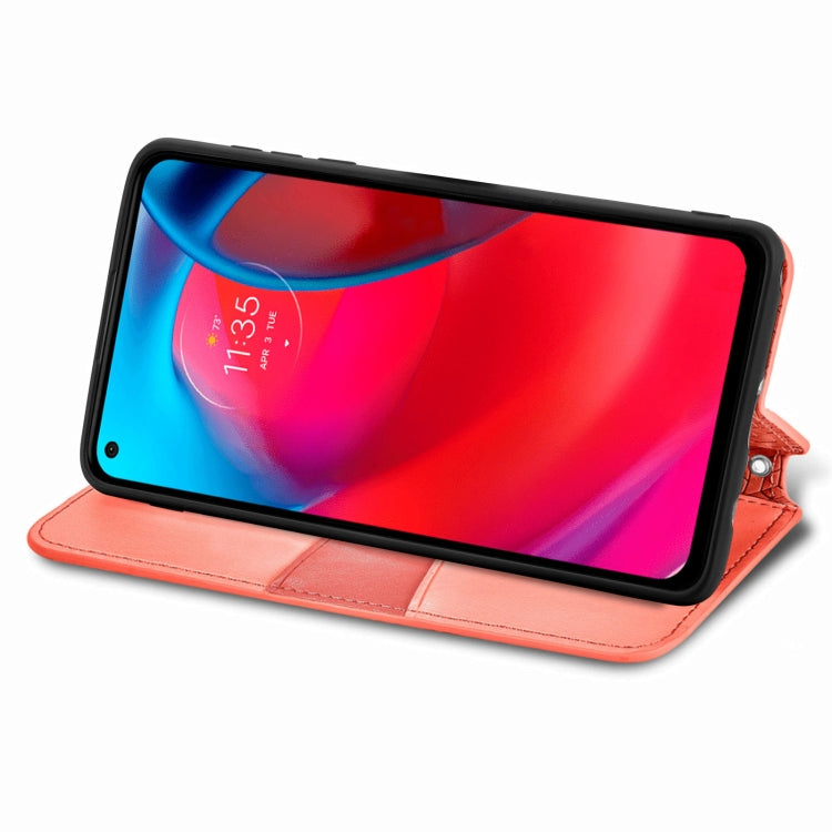 For Motorola G Stylus 5G Blooming Mandala Embossed Pattern Magnetic Horizontal Flip Leather Case with Holder & Card Slots & Wallet