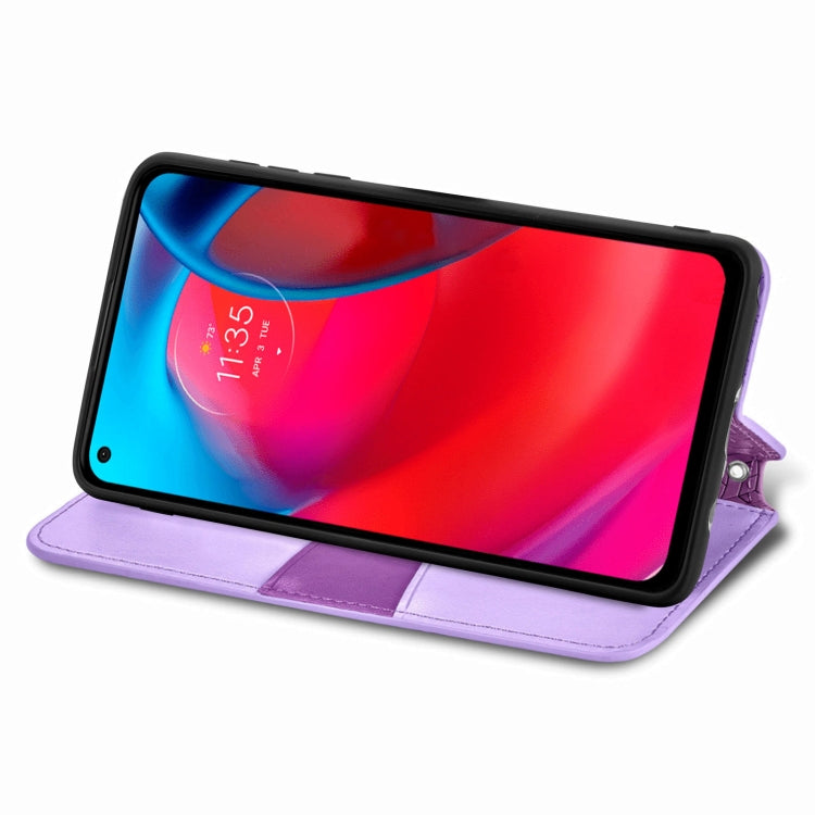 For Motorola G Stylus 5G Blooming Mandala Embossed Pattern Magnetic Horizontal Flip Leather Case with Holder & Card Slots & Wallet