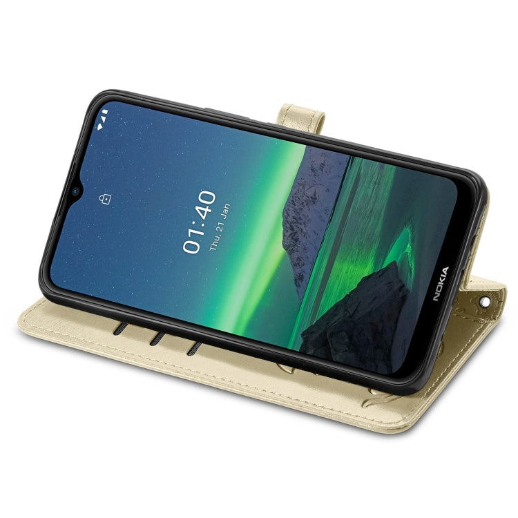 For Nokia 1.4 Cute Cat and Dog Embossed Horizontal Flip Leather Case with Holder & Card Slots & Wallet & Lanyard