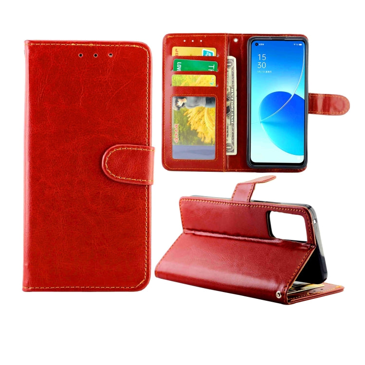 For OPPO Reno6 5G Crazy Horse Texture Leather Horizontal Flip Protective Case with Holder & Card Slots & Wallet & Photo Frame