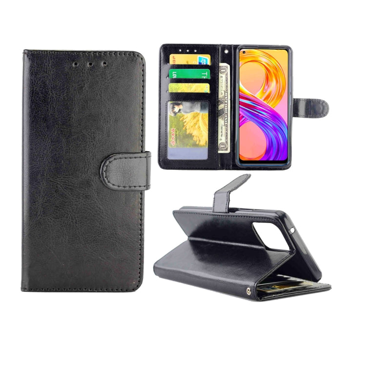 For OPPO Realme 8 / 8 Pro Crazy Horse Texture Leather Horizontal Flip Protective Case with Holder & Card Slots & Wallet & Photo Frame