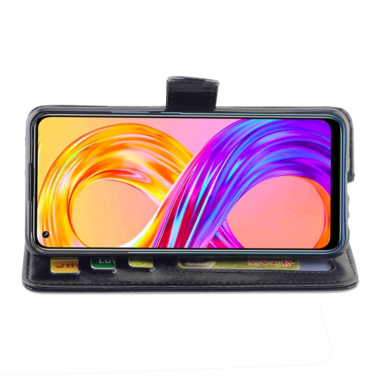 For OPPO Realme 8 / 8 Pro Crazy Horse Texture Leather Horizontal Flip Protective Case with Holder & Card Slots & Wallet & Photo Frame