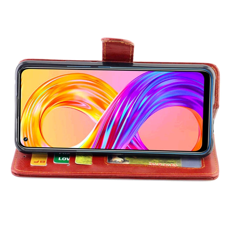 For OPPO Realme 8 / 8 Pro Crazy Horse Texture Leather Horizontal Flip Protective Case with Holder & Card Slots & Wallet & Photo Frame