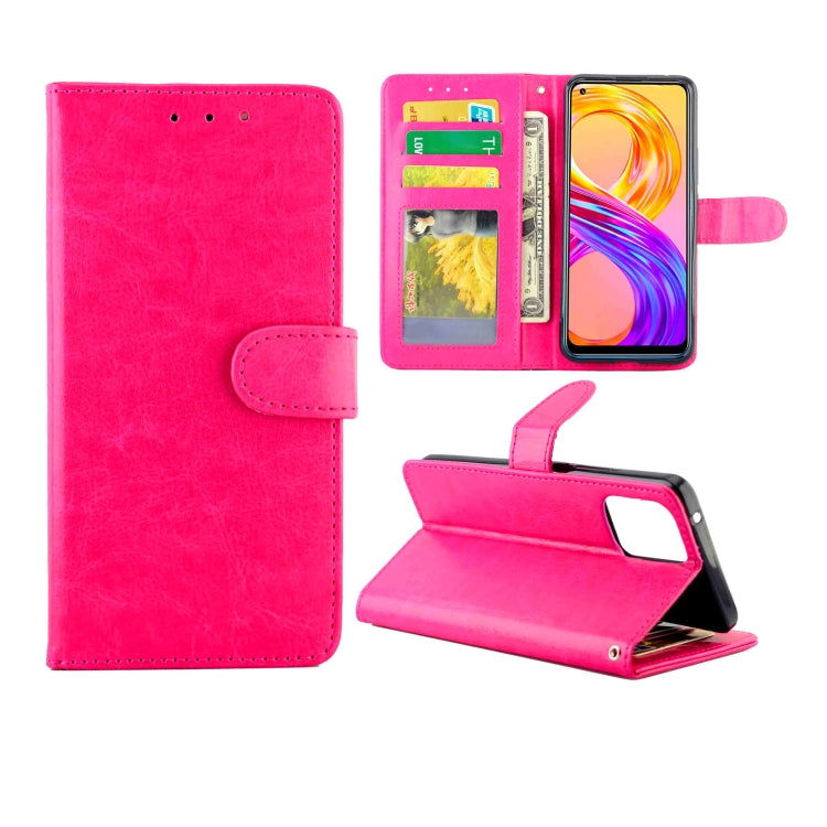 For OPPO Realme 8 / 8 Pro Crazy Horse Texture Leather Horizontal Flip Protective Case with Holder & Card Slots & Wallet & Photo Frame