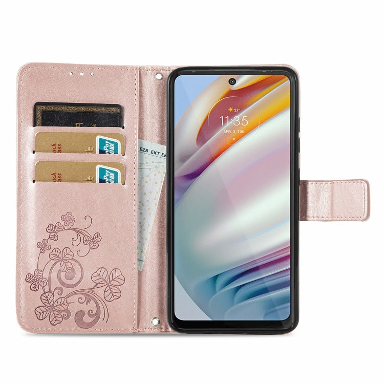 For Xiaomi Redmi Note 10 Pro 5G/Poco X3 GT Four-leaf Clasp Embossed Buckle Mobile Phone Protection Leather Case with Lanyard & Card Slot & Wallet & Bracket Function