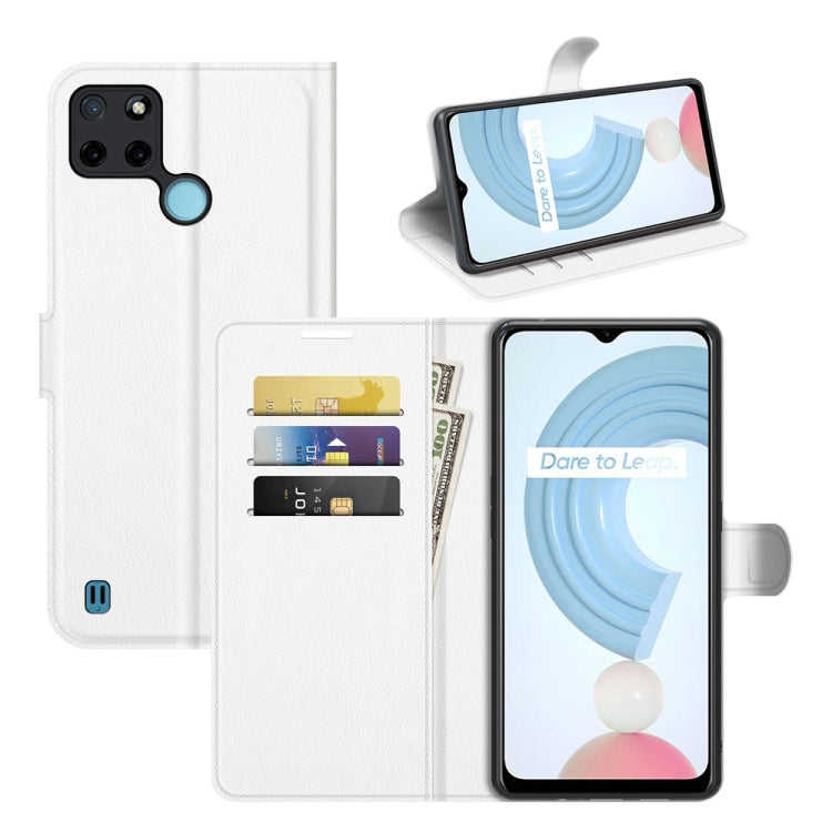 For OPPO Realme C21Y Litchi Texture Horizontal Flip Protective Case with Holder & Card Slots & Wallet