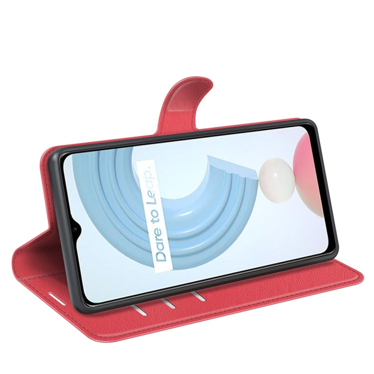 For OPPO Realme C21Y Litchi Texture Horizontal Flip Protective Case with Holder & Card Slots & Wallet