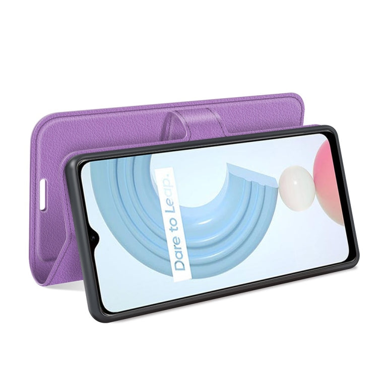 For OPPO Realme C21Y Litchi Texture Horizontal Flip Protective Case with Holder & Card Slots & Wallet