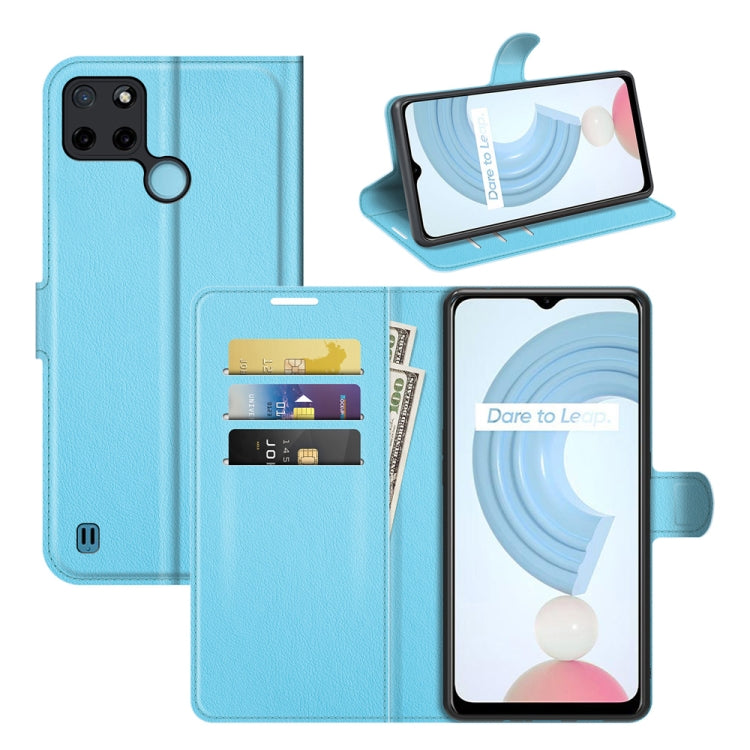 For OPPO Realme C21Y Litchi Texture Horizontal Flip Protective Case with Holder & Card Slots & Wallet
