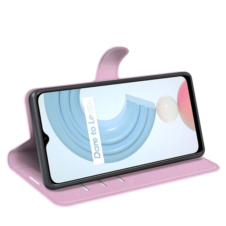 For OPPO Realme C21Y Litchi Texture Horizontal Flip Protective Case with Holder & Card Slots & Wallet