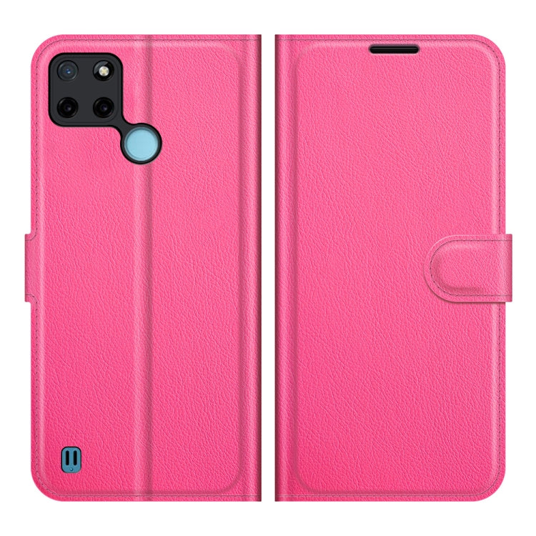 For OPPO Realme C21Y Litchi Texture Horizontal Flip Protective Case with Holder & Card Slots & Wallet